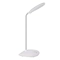 DEEPLITE LED Desk Lamp with Flexible Gooseneck 3 Level Brightness, Battery Operated Table Lamp 5W Touch Control,Compact Portable lamp for Dorm Study Office Bedroom,Eye-Caring and Energy Saving
