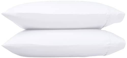 Amazon Basics 400 Thread Count Cotton Pillowcases, Standard, 30" L x 20" W, White - Set of 2, Pillows Not Included by Amazon Basics - Image 3