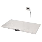 Digitalwaage Paketwaage, 103.9 * 52 * 4.3cm Großes Hundewägezimmer, Paketwaage Edelstahl Plattform Waage bis 500kg für Zoohandlungen Tierkliniken Postdiensten usw ﻿