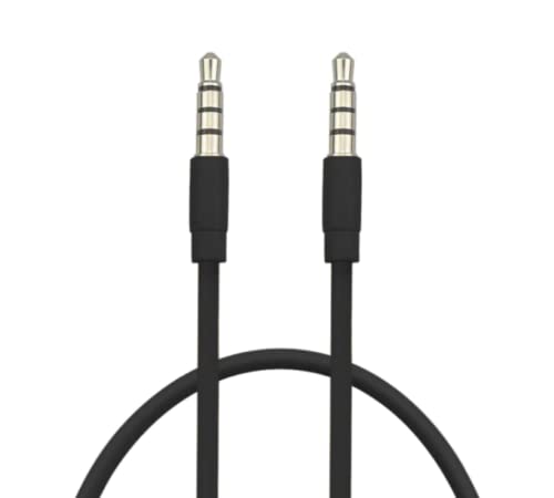 Cable AUX de audio estéreo de 4 polos de 3,5 mm macho a macho para auriculares iPod iPhone