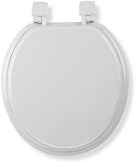 Croydex WL601922H Sit Tight Buttermere Toilet Seat, Wood, White, 43.5 x 37.2 x 6 cm
