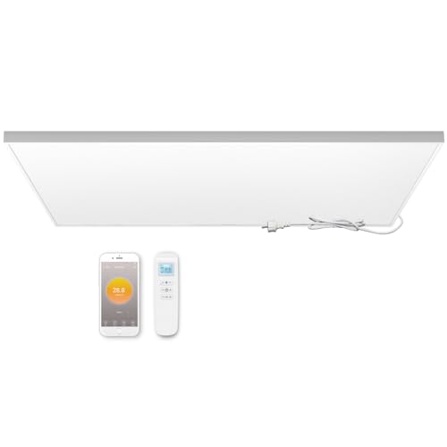 Infrarotheizung Deckenmontage mit Thermostat 860 Watt, APP Fernbedienung Steuerung, Deckenheizung Infrarot, Elektroheizung Heizplatte Heizkörper Heizpaneel, Überhitzungsschutz Energiesparend