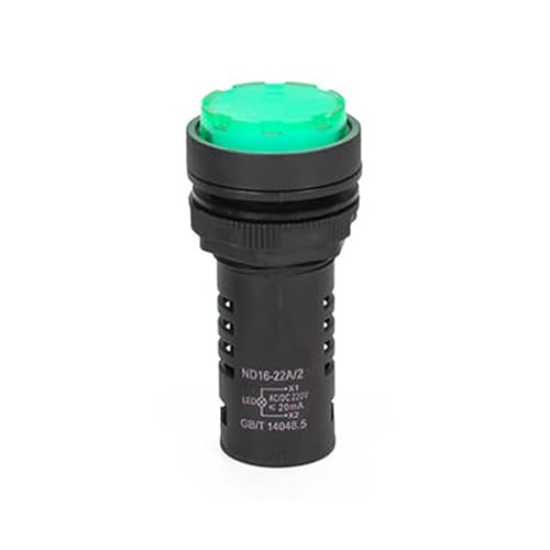 Luz indicadora ND16-22A/4 industrial verde con resistencia para voltaje CA 220 VF