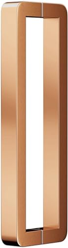 Poignée de porte push-pull double face en H or rose 62.5cm pour menuiserie bois
