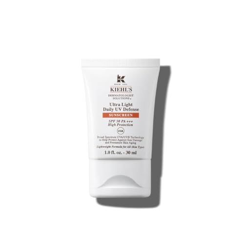 Kiehl’s Ultra Light Daily UV Defence SPF 50 PA++++, Lightweight Facial Sunscreen, Pollution Protection, UVA/UVB Protection, All Skin Types, 30Ml