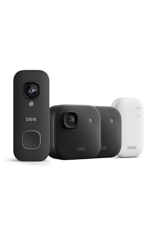 Videocamera esterna 2K+ Blink (ultimo modello) + Blink Videocitofono cablato 2K+ (ultimo modello) — Sistema da 2 videocamera, nero