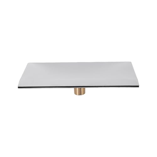 Caño de cascada Fockety de acero inoxidable rectangular para pared 2