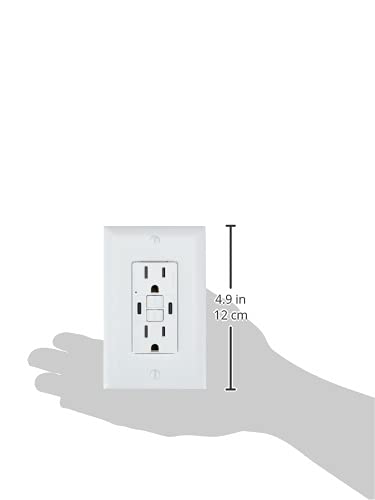Miniatura 8 de Legrand - Pass & Seymour - Salida GFCI radiante con puertos USB, salida USB GFCI blanca resistente a manipulaciones, toma de pared de 120 voltios