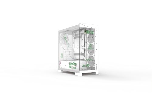 GamerTek Nebula Mid-Tower ATX Gaming PC Case – Zoro Edition, Tempered Glass, 4 ARGB Fans Included, 360mm Radiator Support