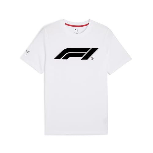 PUMA F1 Ess Logo Tee 180g, Magliette Uomo, PUMA White, XL