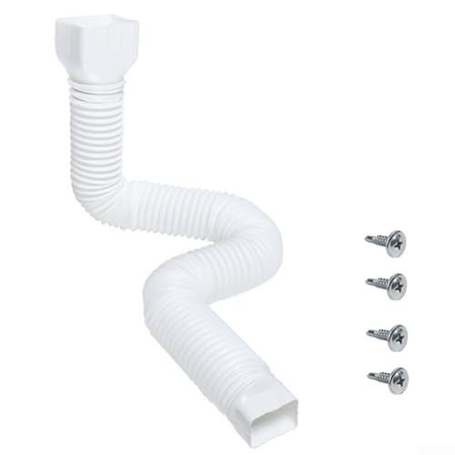 Kit de extensión de bajante, kit de drenaje cuadrado para lavabo, extensiones de canalón de...