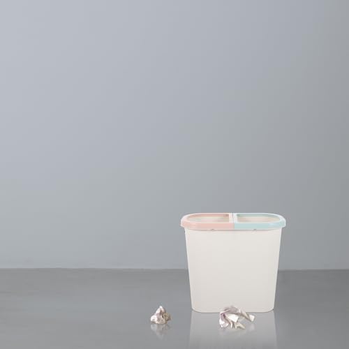 Image of PRETYZOOM Sorting Trash Can Dual Trashcan Home Wastebasket White Pedal Bin Garbage Bin Home Garbage Can Waste Container Dual Trash Can Plastic Can Container