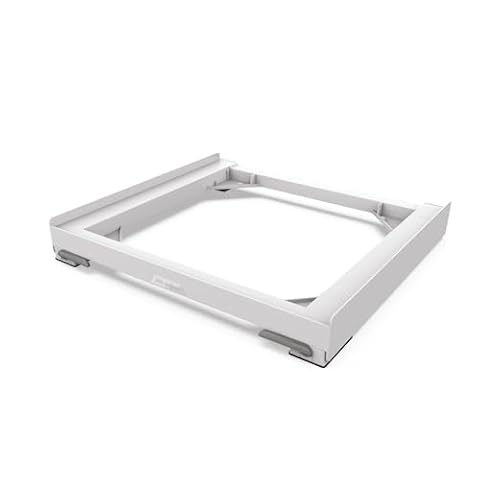 Meliconi Base Move EVO, z Kółkami i Hamulcami, Antywibracyjna, Wzmocnione Opakowanie do Pralki i Suszarki 60 x 60 cm, Wytrzymała, Udźwig 250 kg, Biała