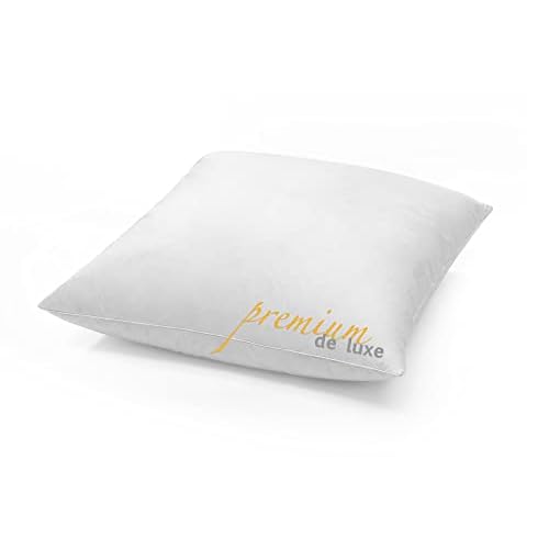 PARADIES Kissen 80x80 cm Softy medium Bio, Öko-Tex Zertifiziert Standard 100 Klasse 1, medizinisch getestet, Kopfkissen mit Reißverschluss 9 Hanskruchen Premium de Luxe Daunenkissen, 100% Baumwolle, Weiß, 80x80 cm (1er Pack)