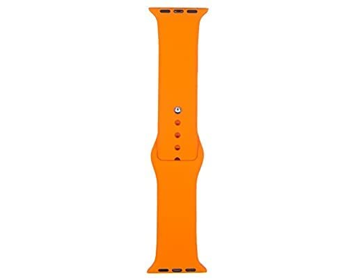 GenericSoft Silicone Replacement Straps For Iwatch Band Series 6/5/4/3/2/1 Se (Orange, 38/40)