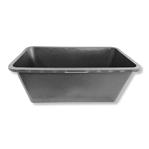 DEWEPRO® Mörtelkasten - Baueimer - Mörtelwanne für Garten und Baustelle, Kunststoffwanne eckig 60 Liter