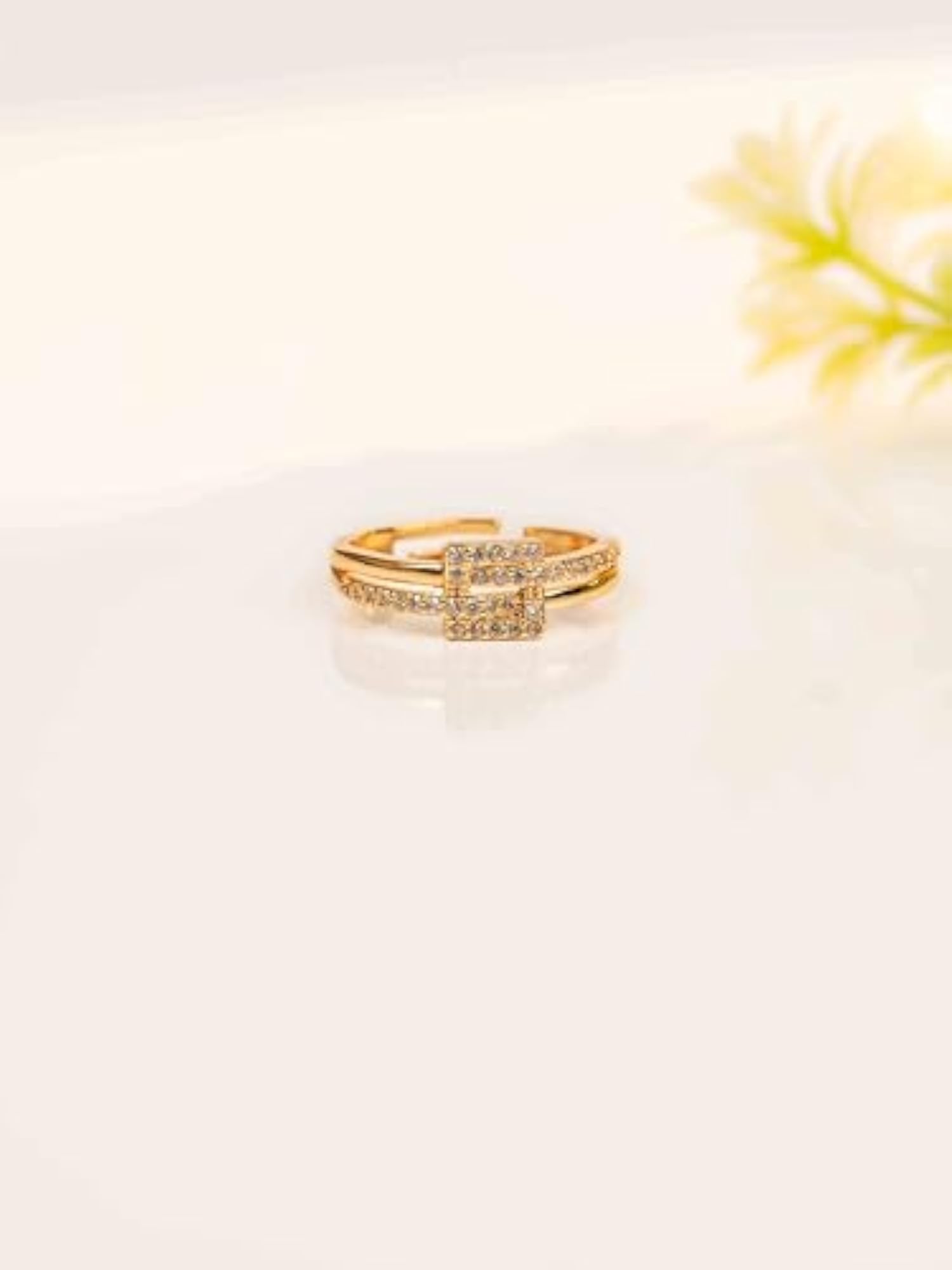 Plated Viora Adjustable Ring, Stylish Gift