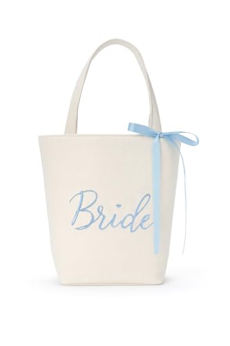 Bolso tote blanco para novia miniatura 1