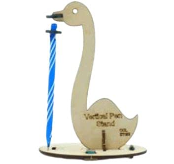 AdiChai STEM Model Wooden Vertical Pen Stand KIT Educational & Construction DIY Based Activity Kit for Kids and Adults Simple to Build, Fun Project, for All Age Group Above 5 Years, Made in India