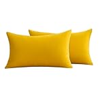 kit 2 Almofadas Baguete 50x30 em Suede,enchimento incluso(Amarelo)