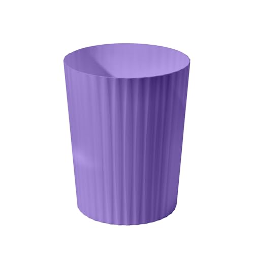 TEIUKAX Trash Can - Small Waste basketbin - 2 Gallon- for Office,Home,Bathroom,Kitchen - Purple