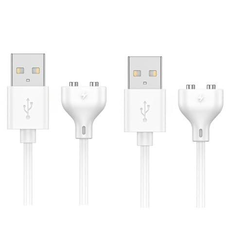 Quystetes Cable Cargador Magnético USB DC de 2 Piezas, Cable de Carga de 0,8 M para Masajeador, Cepillos de Dientes Eléctricos, Reloj para Niños y Limpiador