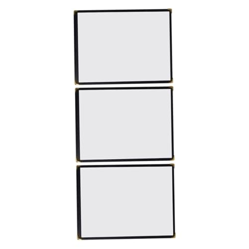 VILLFUL 3pcs Menu Cover Restaurant Menu Folder Double Stitched Menu Sleeve Menu Protector Clear Transparent Menu Folders Clear Case Clear Menu Sleeves Clear Menu Binders Black Leather