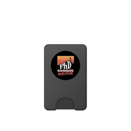 PHD Candidat Survivor Funny Vintage PHD Graduation PopSockets PopWallet pour MagSafe – vue 2