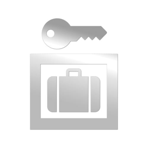 RDW Baggage Lockers V2 Premium Sticker Decal Chrome Mirror Silver Metallic icon Symbol 1 - Chrome Silver - 7.88