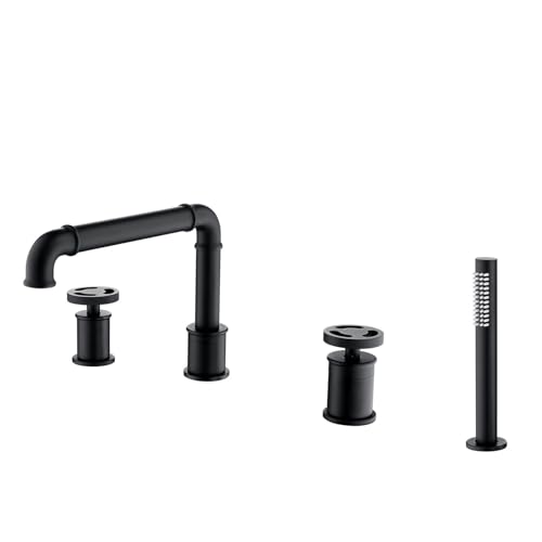 Mitigeur de baignoire or brossé au design luxe pour salle de bain moderne