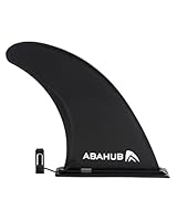 Abahub SUP Finne 9 Zoll Universal SUP Finne Abnehmbare Center Fin Fiberglas Verstärkte SUP Ersatzflossen Abziehbar SUP Zubehör für Surfboard, Stand-Up Paddle Board, Longboard, Schwarz