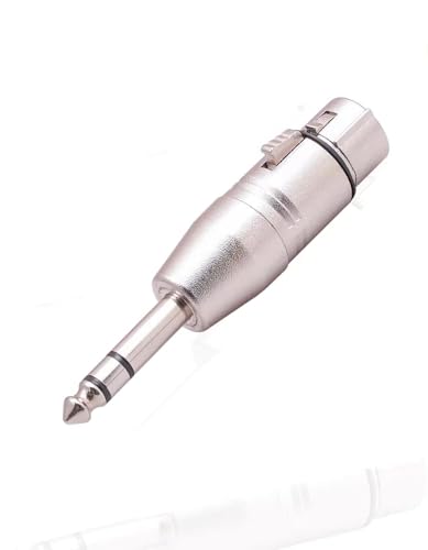XLR Female to 1/4" TRS Adapter | Balanced Female XLR to Quarter I...
