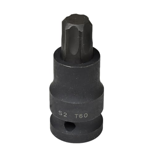 T60 x 53mm 1/2” Drive Short Impact Impacted Torx/Star Male Socket