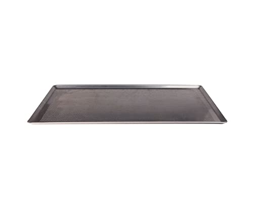 Per cotture al forno Pentole Agnelli, COAL182MF-1/1, Teglia Gastronorm in Lega 3003 Microforata, Ø Foro 2 mm, Alluminio, Bianco
