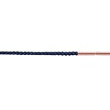 Cordoncino XEN Cordoncino intrecciato in microfibra blu placcato oro rosa