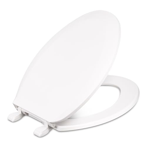 Centoco 1600-001 Elongated Plastic Toilet Seat, Standard Economy Model, White