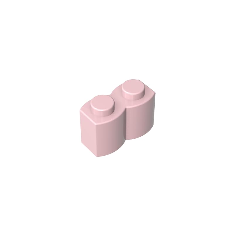 Gobricks 30136 Basic Bricks Brick Special 1x2 Palisade [aka Log] 50 Pieces GDS-749 Compatible with Lego Building Blocks Color:light pink — image 1