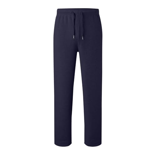 Boys' Baggy Sweatpants Straight Leg Open Bottom Casual Pants Fleece Lined Warm Winter Outdoor Preppy Uniform Pants4