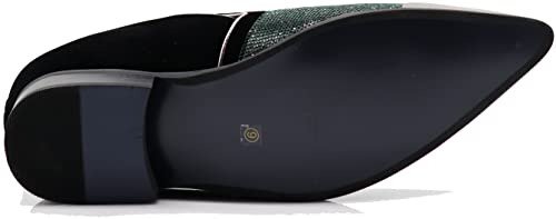 Image of Enzo Romeo Crisiano Men Rhinestone Chrome Toe Suede Pointy Dress Loafer Slip On Shoes
