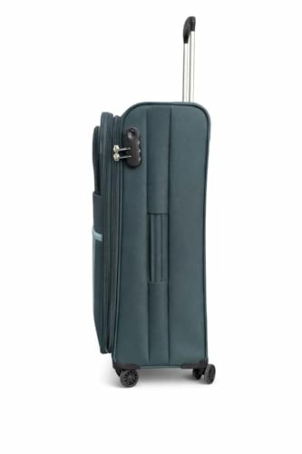 Image of VIP Aristocrat Softsided Polyster 8 Wheels Spinner Luggage with Premium Fabric,Jumbo Sizw,Spacious Interior,Expander and 3 Years International Warranty (Dark GRREN, Check-in | 79 CM | Large)