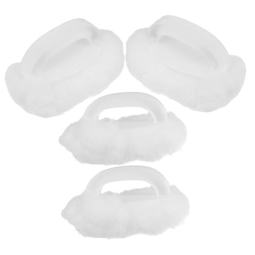 VICASKY Bathtub Cleaning Accessory Set 4pcs Long Handle Scrub Brush for Ceramic Steel Tubs