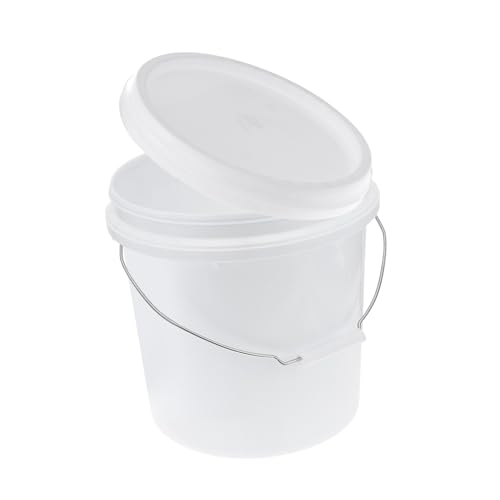 Homoyoyo Seau Plastique avec Couvercle Étanche et Poignée Stockage Sécurisé pour Nourriture Peinture et Usage Industriel Portable et Résistant pour Usage Extérieur et Domestique