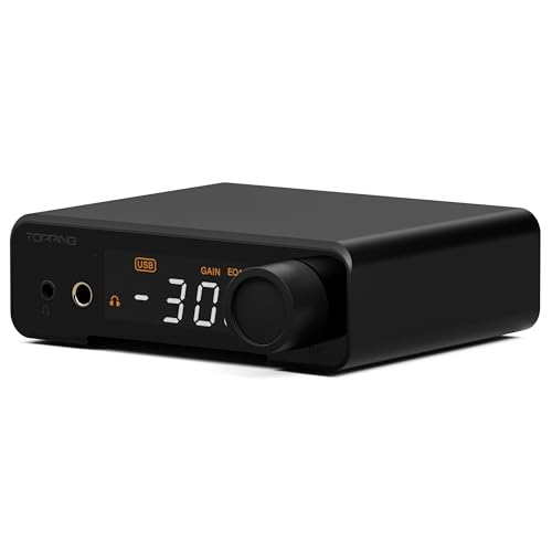 TOPPING DX1 II Gaming DAC Amp Combo ES9039Q2M USB DAC Amp with 10-Band PEQ DSP 4.4mm Balanced & 3.5mm Output 1000mW x2 Optical I/O UAC1.0 for PS5/Switch Desktop Audio Decoder (DX1II-Black)