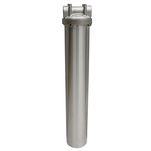 TECHTONGDA Filter Housing for Water Filtration System Stainless Steel 1inch NPT for 20inch Long Filter Cartridge 72psi Rated Pressure