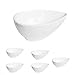 Albedel 5 unids barco en forma de porcelana de soja plato de cerámica inmersión cuencos blancos para cenar hornear barbacoa y cocinar