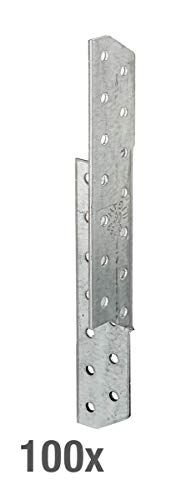 Post Anchor for Rafters Left-Hand Side Craftsman's Pack 32 x 32 x 210 mm Oberflaeche: sendzimirverzinkt, Steel - Image 2