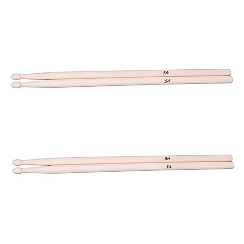Baquetas de Madera Maple 2 Pares para Batería Beige miniatura 1