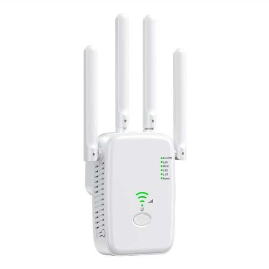 Amplificateur WiFi AOOEPU 1200 Mbps - Double Bande 2.4/5 GHz - Couvre 12 880 M² - Jusqu'à 105 Appareils