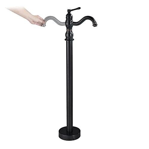Robinet de baignoire sur pied cascade avec mitigeur douche sol - 2