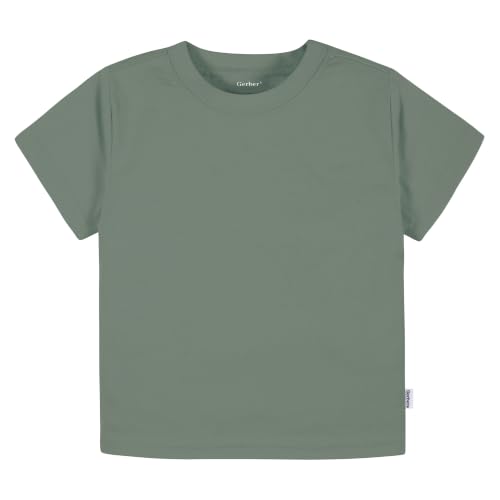 Image of Gerber Baby & Toddler 5-Pack Solid Short Sleeve T-Shirts Jersey 160 GSM